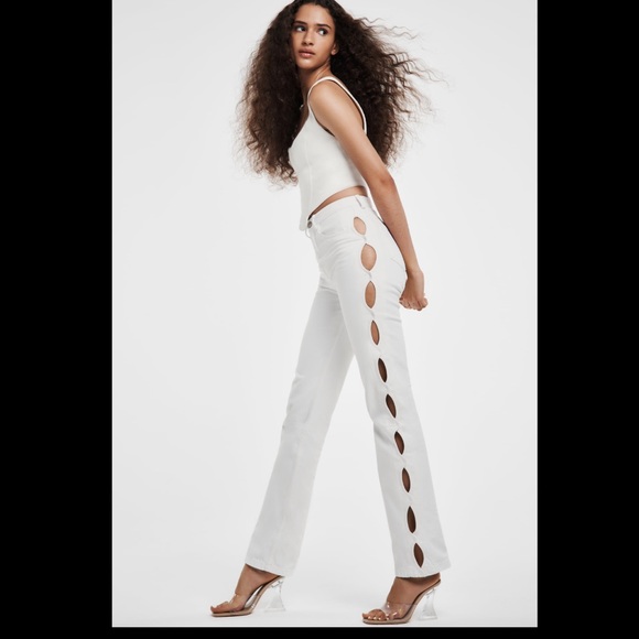 Zara Denim - Zara cut out straight jeans